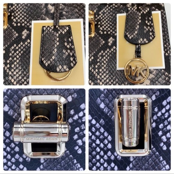 Michael Kors Penelope Medium Top Handle Satchel Black - Picture 11 of 15